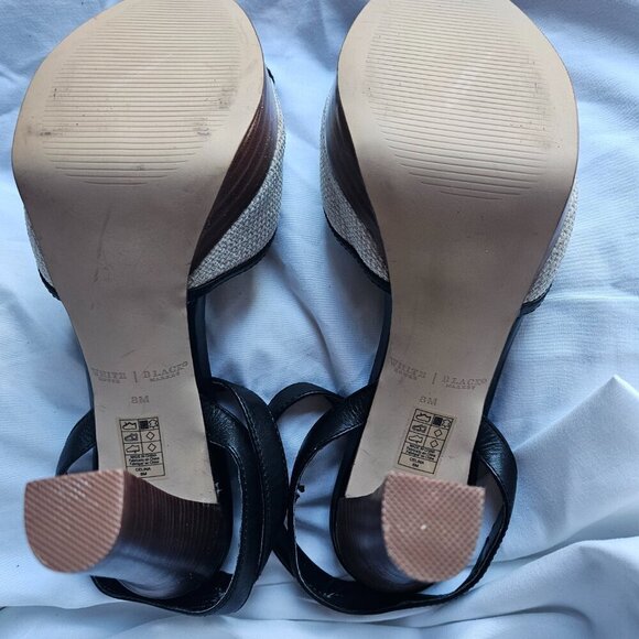 White House Black Market Celina 4.5”Heel Textured Open Toe Platform Sandal 8M - Picture 8 of 11
